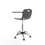 Tabouret Taburete Robledo Pivotant Chlorure de polyvinyle Gris clair Structure chromée Non applicable Sans appui-tête Patins de chaises