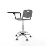 Tabouret Taburete Robledo Pivotant Chlorure de polyvinyle Gris clair Structure chromée Non applicable Sans appui-tête Patins de chaises