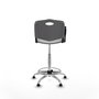 Tabouret Taburete Robledo Pivotant Chlorure de polyvinyle Gris clair Structure chromée Non applicable Sans appui-tête Patins de chaises