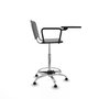 Tabouret Taburete Robledo Pivotant Chlorure de polyvinyle Gris clair Structure chromée Non applicable Sans appui-tête Patins de chaises