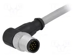 HARTING Connecteur M12 mâle 12 broches avec cordon 1m, Code A