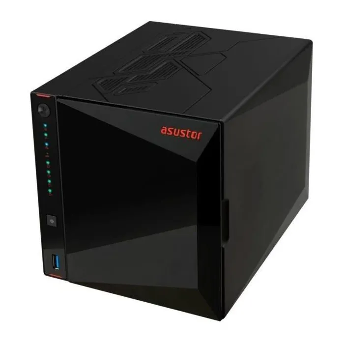 Asustor Serveur NAS AS5404T Nimbustor 4 Gen2 4 baies - Processeur Quad-Core 2.0 GHz, 4 Go RAM DDR4, 2 ports 2.5GbE - Idéal pour les professionnels et les fichiers 4K