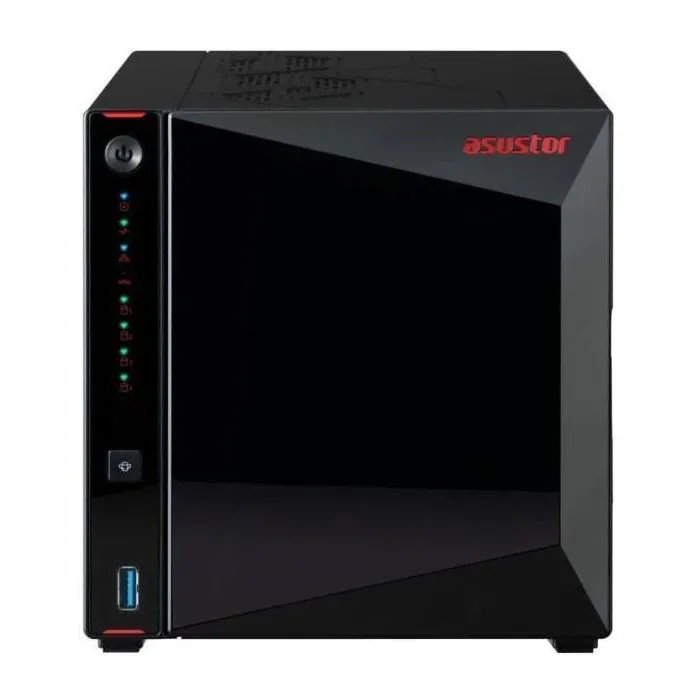 Asustor Serveur NAS AS5404T Nimbustor 4 Gen2 4 baies - Processeur Quad-Core 2.0 GHz, 4 Go RAM DDR4, 2 ports 2.5GbE - Idéal pour les professionnels et les fichiers 4K