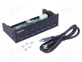 LOGILINK Hub USB 7 ports USB A 3.0 5.25 pouces 5Gbps