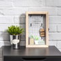 Home Deco Factory Boîte à clés en bois avec couvercle en verre