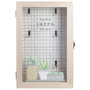Home Deco Factory Boîte à clés en bois avec couvercle en verre