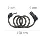 WOLFPACK LINEA PROFESIONAL Câble de vélo en spirale avec combinaison 12 mm x 120 cm