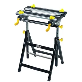 Fartools Pro Établi pliant WB 100SB, plateau aluminium inclinable 80°, hauteur réglable, charge 100 kg, avec manivelle et étau