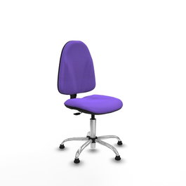 PIQUERAS Y CRESPO Chaise de bureau Algarra, Tissu Lilas, Base Chromée