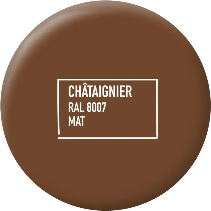Ripolin - Peinture multi-supports 2 litres - Bois, fer, aluminium, béton, PVC - Mat - Teinte Châtaigner RAL 8007 - Résistante aux intempéries et à l'humidité