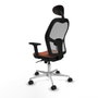 Piqueras y Crespo Chaise de Bureau avec Appui-tête Jorquera 2D086N1 Marron Gris