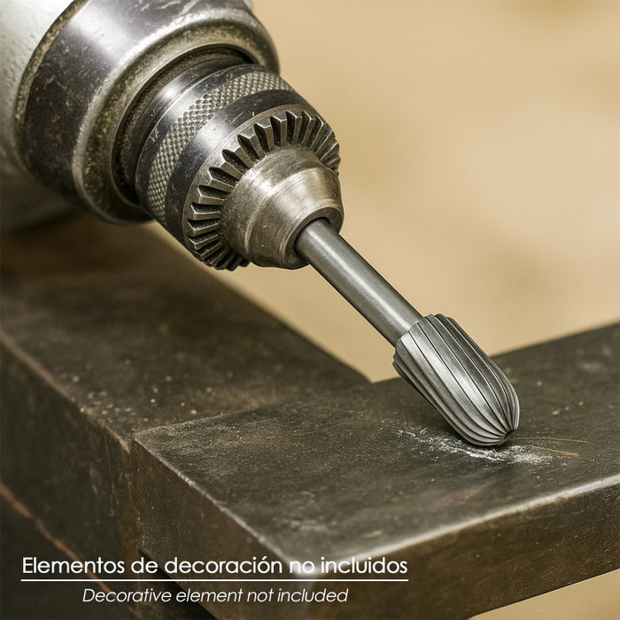 WOLFPACK LINEA PROFESIONAL Fresa Rotativa Para Metal Cilindrica Curva Ø 12 mm. x 30 mm. Ø 6 mm. Spitze WOLFPACK LINEA PROFESIONAL Fresa Rotativa Para Metal Cilindrica Curva Ø 12 mm. x 30 mm. Ø 6 mm. Spitze