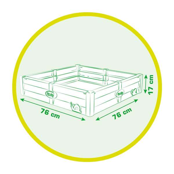 Smoby Arenoir de 60-70 litres à 2 usages - pour jouer et cultiver - 77 x 76 x 17 cm - en plastique