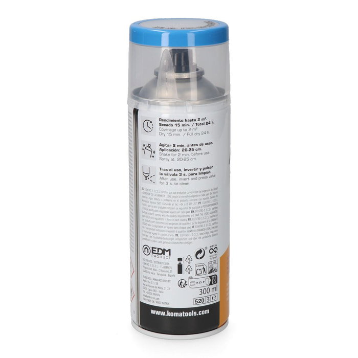 Koma Tools Peinture acrylique en spray RAL 5015 bleu ciel finition brillante, 300 ml