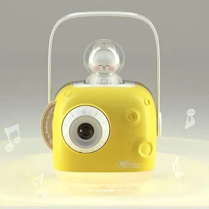 CGV Projecteur d'histoires ZzzMoon 1.5 Jaune, Batterie intégrée, Sans lumière bleue, Mode veilleuse, Projection murale ou plafond
