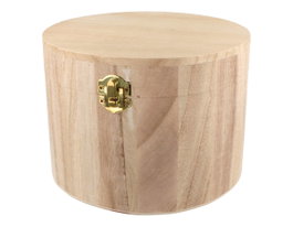 Innspiro Boîte ronde en bois de balsa 18x14cm