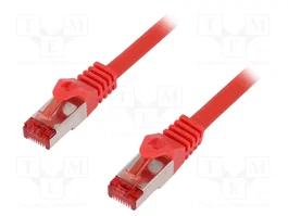 LOGILINK Cordon de raccordement Cat 6 S/FTP RJ45 1,5 m rouge
