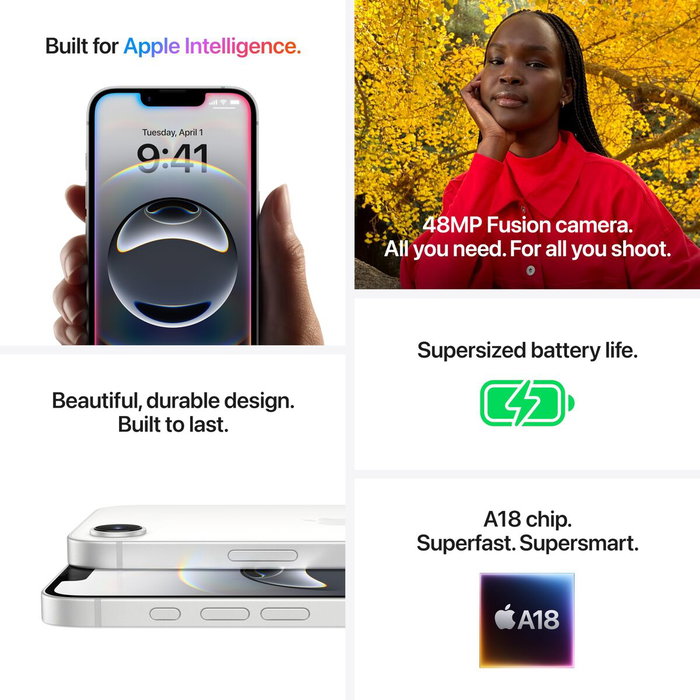 Smartphone Apple MD1Q4ZD/A 6,1" 128 GB Noir