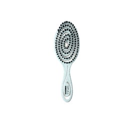 Bifull Cepillo Ecologique Biospiral Azul - Cepillo Biodegradable en Bois avec Poils de Sanglier, Design Courbé pour Démêlage et Brillance du Cheveu