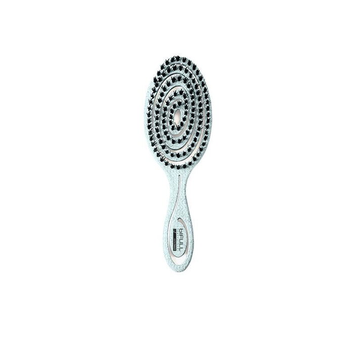 Bifull Cepillo Ecologique Biospiral Azul - Cepillo Biodegradable en Bois avec Poils de Sanglier, Design Courbé pour Démêlage et Brillance du Cheveu Bifull Cepillo Ecologique Biospiral Azul - Cepillo Biodegradable en Bois avec Poils de Sanglier, Design Courbé pour Démêlage et Brillance du Cheveu