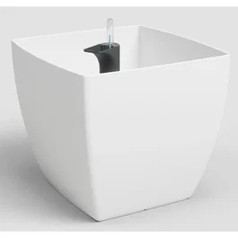 Artevasi Pot de fleurs Siena SWS 30 MA - Plastique résistant aux UV pour intérieur et extérieur - Ø30 x H27 cm (17,5 L) - Blanc