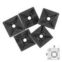 WOLFPACK LINEA PROFESIONAL Base Adhésive pour Serre-câbles 28x28 mm, Noire, 100 Unités