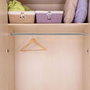 Cintacor Barre d'armoire métal ovale blanc 150 cm Ø15x25 mm