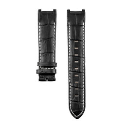 Bobroff Bracelet de montre BFS029 en cuir noir 21mm