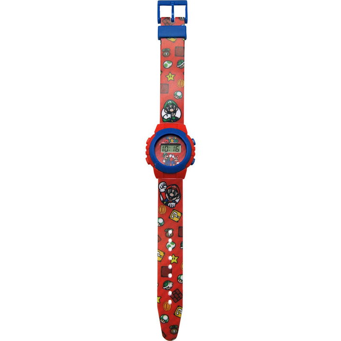 NINTENDO Montre digitale Super Mario Bros avec affichage numérique - Taille : 29 x 9,5 cm