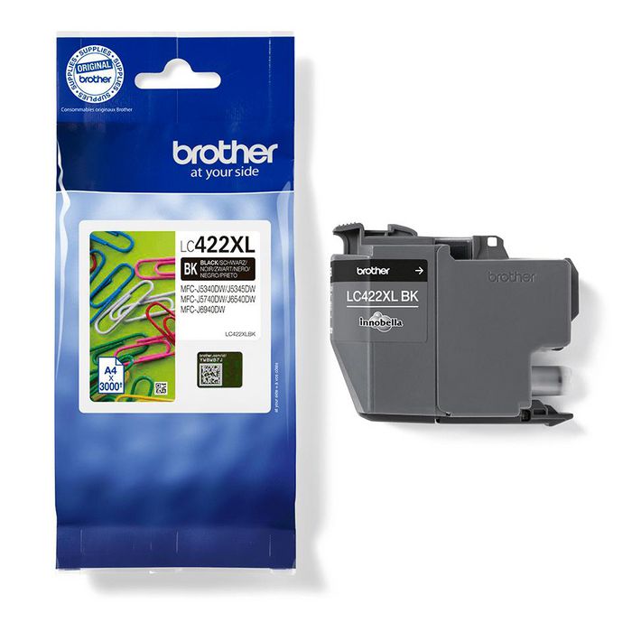Brother LC422XLBK - Cartouche d'encre noire originale haute capacité, imprime jusqu'à 3000 pages