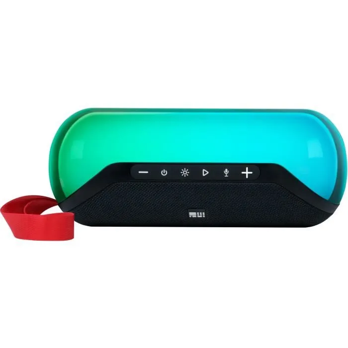 Bigben Interactive Enceinte PARTYBTLITE2 - Bluetooth 5.3, 50W, avec Micro sans fil, Modificateur de voix, Effets lumineux, USB, Lecture MP3, Batterie 3000 mAh