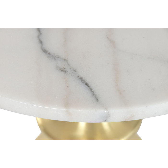 Home ESPRIT Table d'appoint Blanc Doré