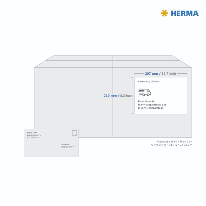 Herma Premium Étiquettes 210x297 A4, 100 unités