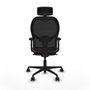 Piqueras y Crespo Chaise de Bureau avec Appui-tête Jorquera 2D036N2 Marron Noir