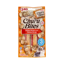 CHURU VET Churu Cat Bites Receta de Pollo, 3 bâtonnets de 10g