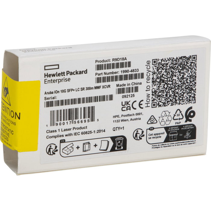 HPE Instant On 10G SFP+ LC SR 300m OM3 MMF