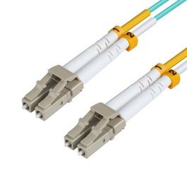 MicroConnect Câble à fibre optique OM3 LC-LC Duplex Bleu Aqua 150m