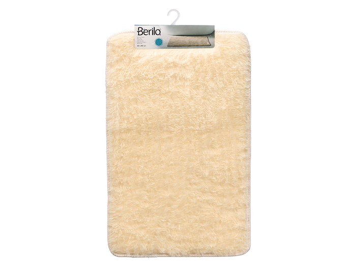 BERILO Alfombra de baño a poils beige 50x80cm