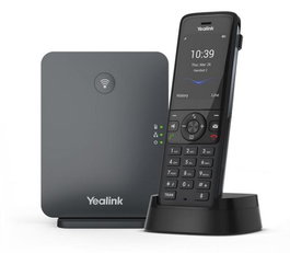 Yealink W78P - Système téléphonique DECT IP avec main W78H (2.4", Bluetooth 5.1, autonomie 21 h, noir) - Compatible multi-mains et répéteurs