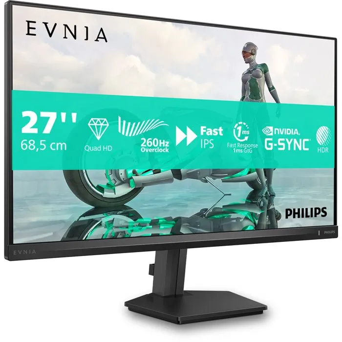 Philips 27M2N3500PF/00 - Écran PC Gamer 27" QHD 260Hz (240Hz natif) - Dalle Fast IPS 0,5ms - HDR10, Adaptive-Sync - DisplayPort, HDMI