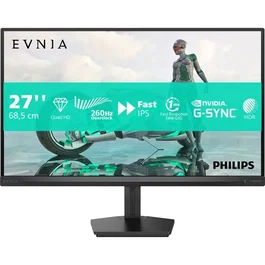 Philips 27M2N3500PF/00 - Écran PC Gamer 27" QHD 260Hz (240Hz natif) - Dalle Fast IPS 0,5ms - HDR10, Adaptive-Sync - DisplayPort, HDMI