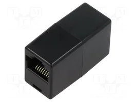 GOOBAY Connecteur RJ45 noir, connexion 1:1