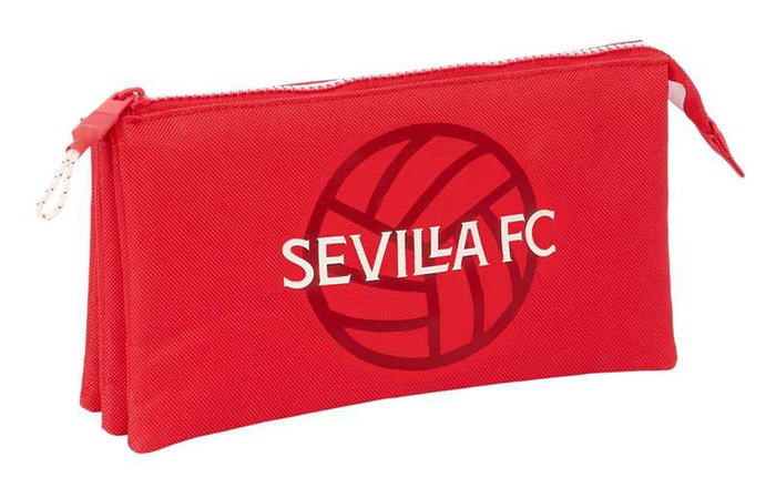 Safta Portatodo Triple Sevilla FC - Trousse triple de rangement, 22 x 12 x 3 cm