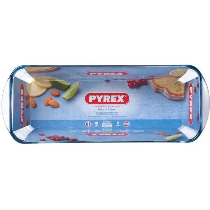 Pyrex 1450157 Moule à cake en verre borosilicate, résistance thermique de -40°C à +300°C, 28 cm Pyrex 1450157 Moule à cake en verre borosilicate, résistance thermique de -40°C à +300°C, 28 cm