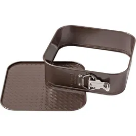 Pyrex 1452080 Moule à charnière carré en acier carbone antiadhésif sans PFAS - 24 cm - Résiste jusqu'à 230°C - Congélateur et lave-vaisselle