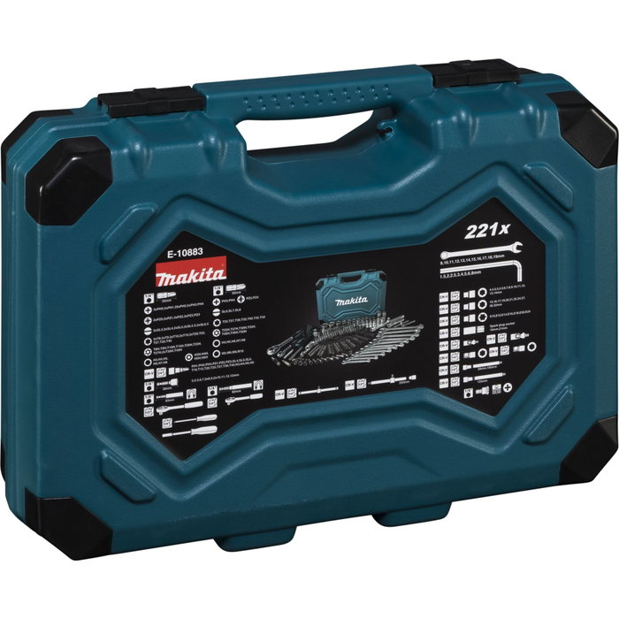 Makita E-10883 Coffret d'outils 221 pièces Makita E-10883 Coffret d'outils 221 pièces
