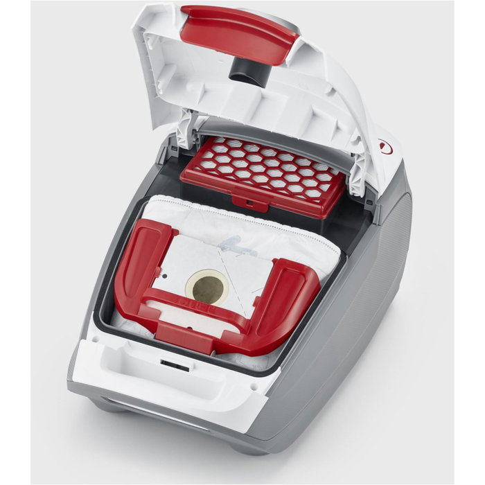 Severin BC 7047 S'Power, Aspirateur traineau 850 W, Blanc / Rouge Severin BC 7047 S'Power, Aspirateur traineau 850 W, Blanc / Rouge