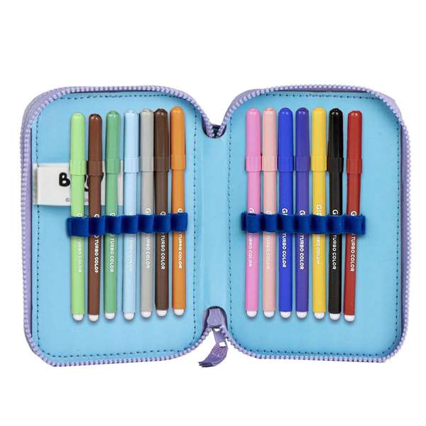 Cerdá Plumier avec accessoires Bleu 12.5 x 19.5 x 4.5 cm pour enfants dès 3 ans