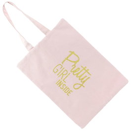 Cosmetic Club Sac en coton avec message doré