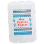 Sensly Pilulier 10 compartiments blanc translucide avec designs variés